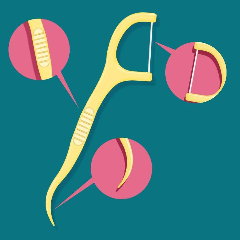 Floss Picks Ultra-Fine Flossing Sticks Portable Toothpick Thread for Home And Travel Dental Care 300pcs Mint Flavored Adult Den