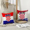 Croatia Cro Flag Cushion Cover Eco-Friendly Odorless Healthy Pillowcase Soft & Comfortable Kid-Safe No Filling