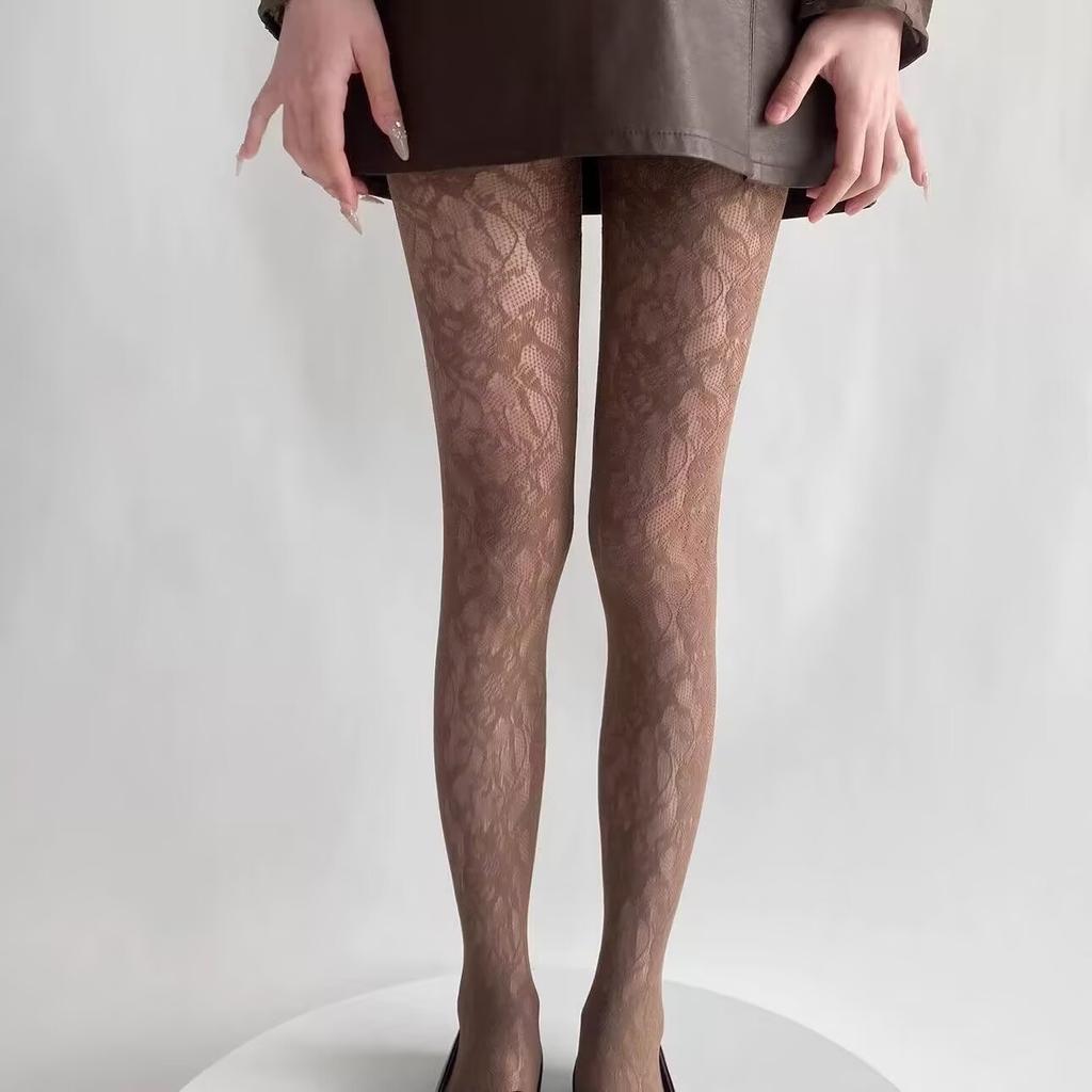 Slimming tights with retro patterns, versatile thin tights for hot girls