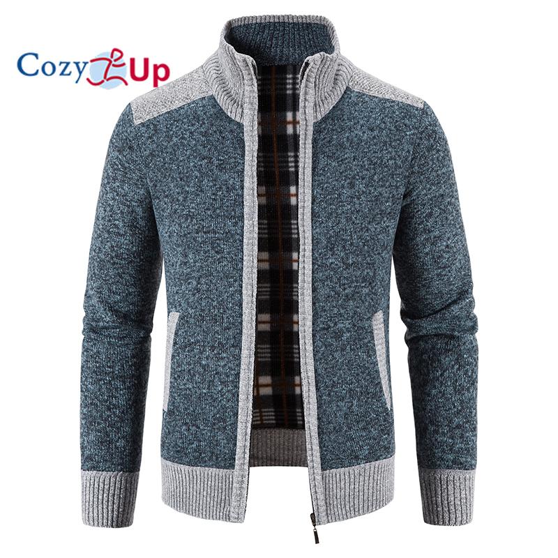 Útulný svetr s límečkem na podzim a zimu zahuštěný sametovým svetrem