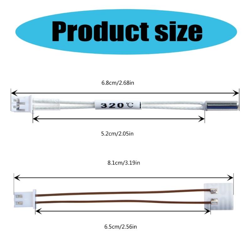ABS 3D Printing Accessories Heat Resistant Thermistor with Heater Tube for K1/K1C/K1Max/Ender3 V3KE Hotend Models