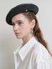 Leuiel Artist Wool Felt Beret_Charcoal Grey