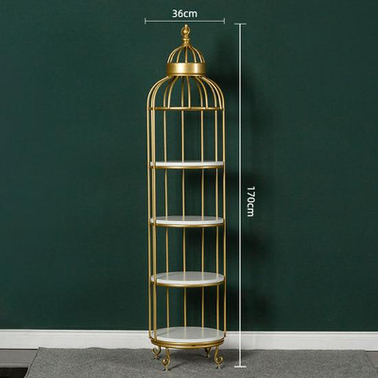 Wrought Iron Multi-Layer Floor-Standing Flower Pot & Storage Rack for Living Room, Bedroom, Balcony & Bathroom.