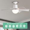 LED Ceiling Fan Light with Remote Control 85V-265V Voltage 3 Color Lights Dimmable E27 Base Lamp for Living Room Home Decor