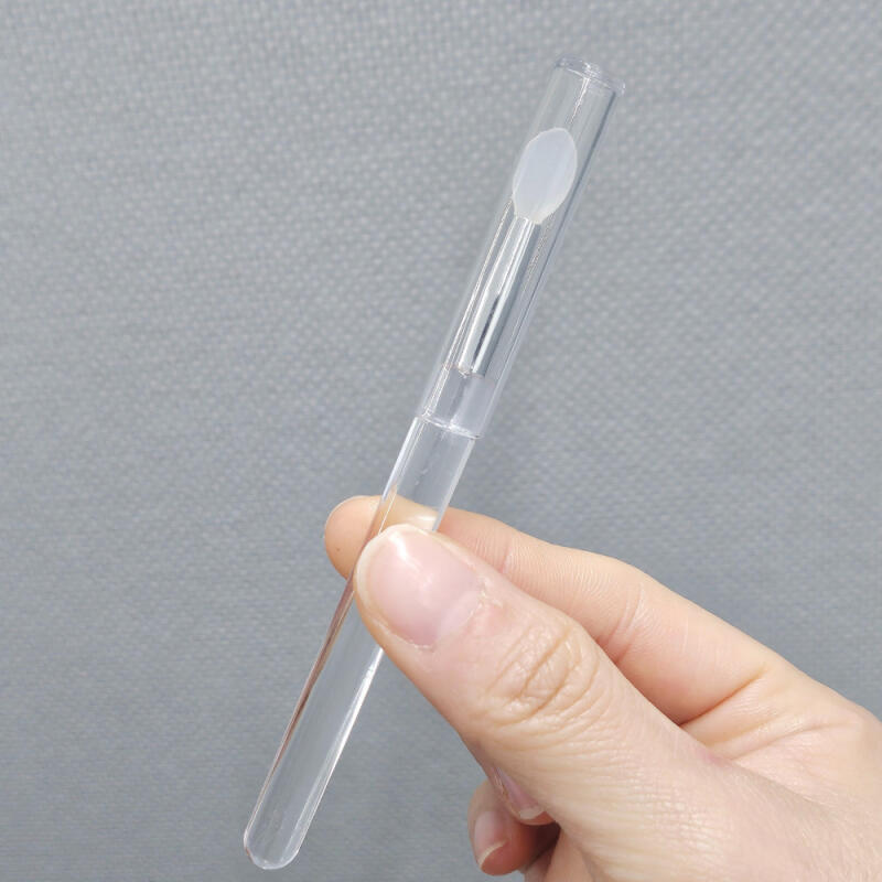 Hygienic silicone tip lip nail glitter brush