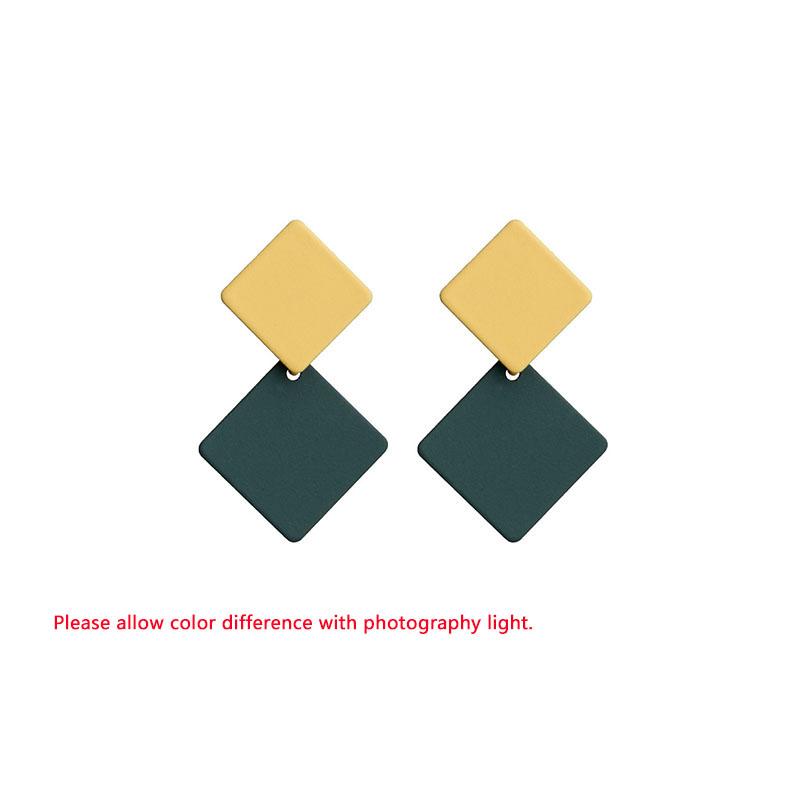 Cercei Coreeni Noi Atârnători cu Flori pentru Femei Frunze Verzi Cercei Căzuți Personalitate Formă Plantă Femeie Cercei Neobișnuiți