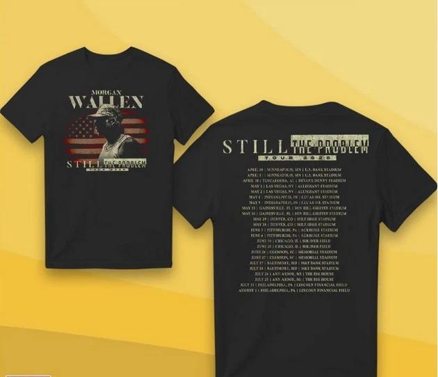 Morgan Wallen Still The Problem Tour 2025 Inspired Reprint Double Sided T-Shirt. XL