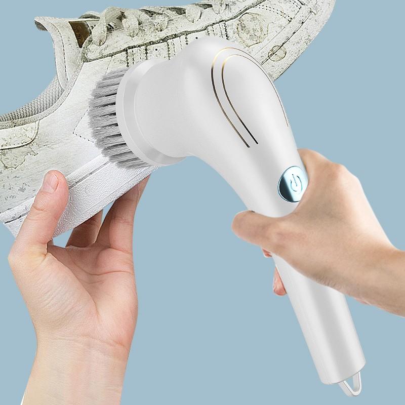 Household Electric Cleaning Brush 5-In-1 Bathroom Wash Brush Kitchen Cleaning Tool USB Handheld Bathtub Brush Electric Brush Cleaner Sink