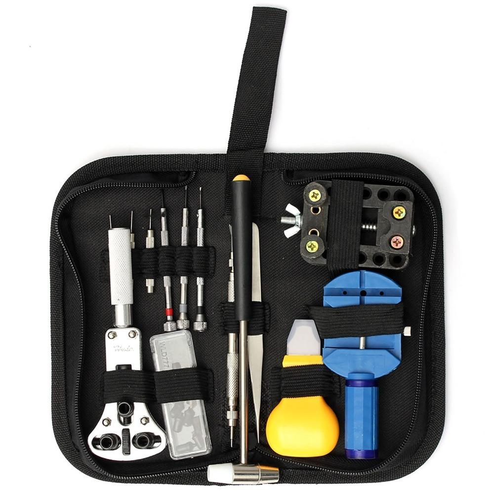 14Pcs With hammer Watch Repair Tool Portable Case Opener Maintenance Set  Daily maintenance 14Pcs
