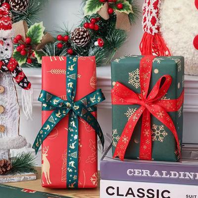 Wholesale Christmas Gift Wrapping Paper Christmas Gift Box Flower Paper Santa Claus Reindeer Christmas Tree Decorative Paper