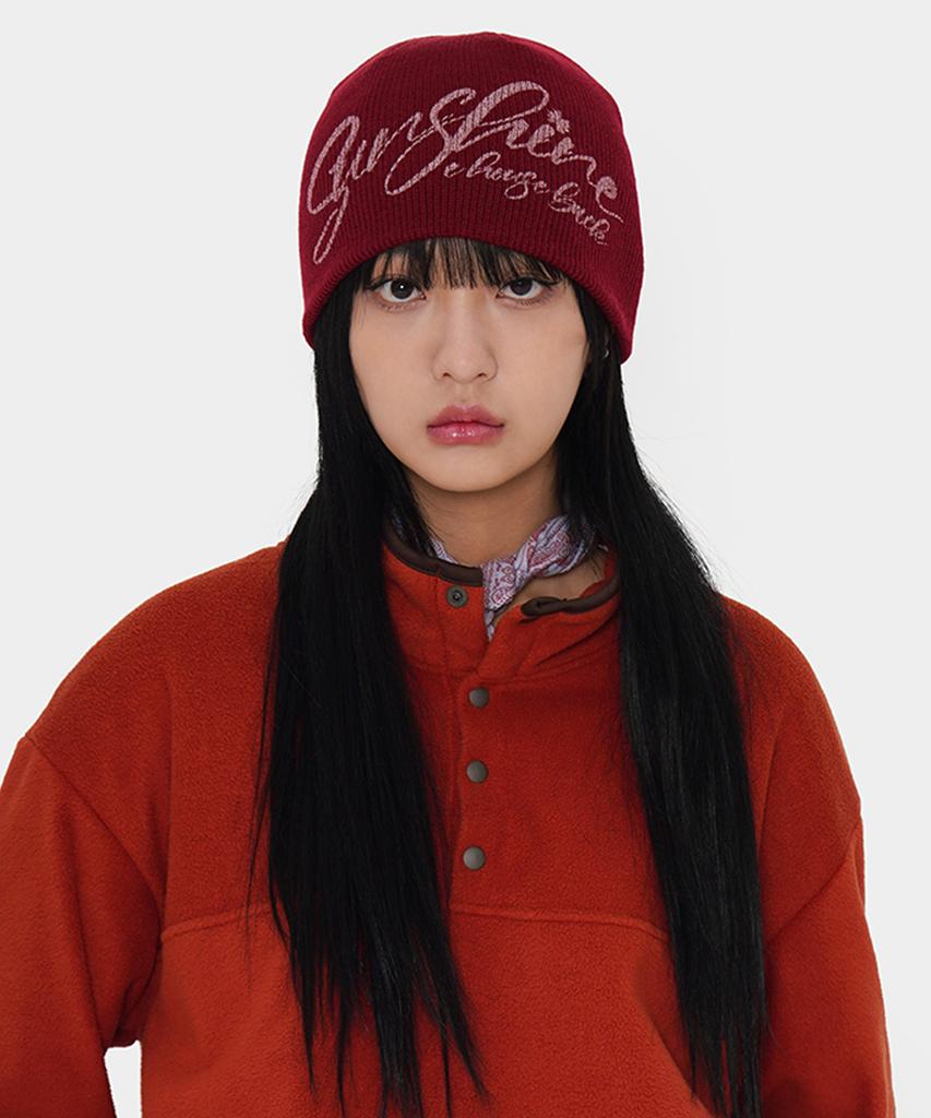 Ebeulisi Sunshine Logo Beanie (Burgundy)
