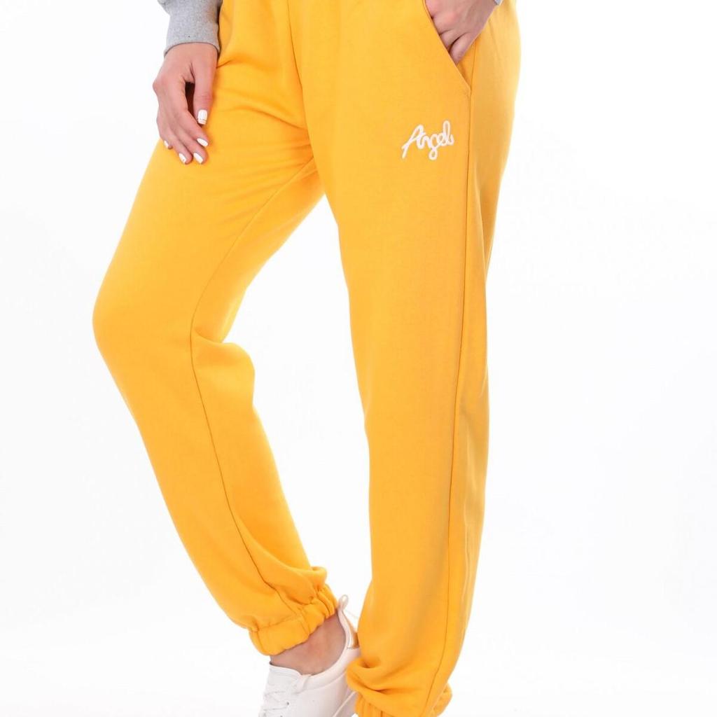 Pantalones de chándal amarillos elásticos bordados de ángel para mujer  comprar a buen precio — entrega gratuita, reseñas reales con fotos — Joom