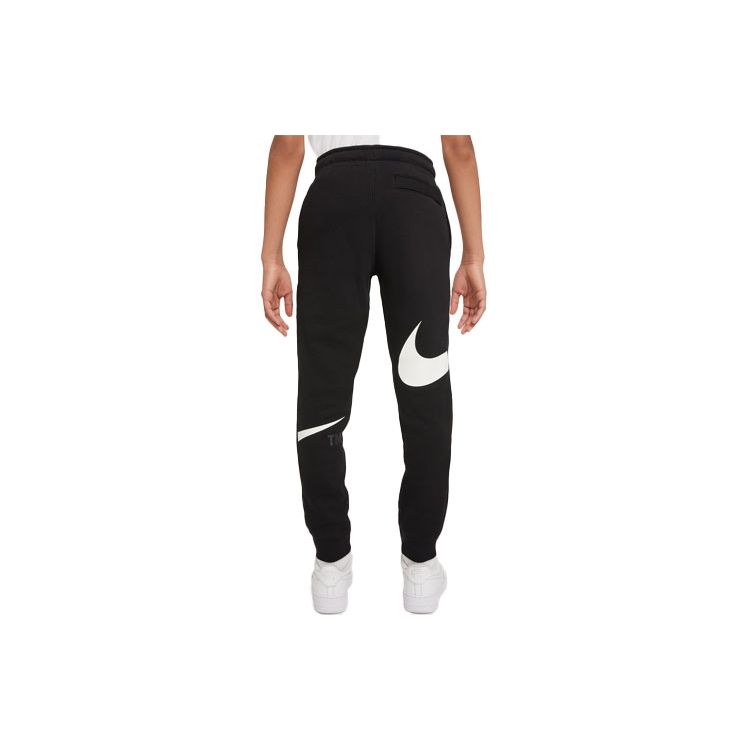 Nike Sportswear Boys Swoosh Fleece Pants Black White DD8721-010