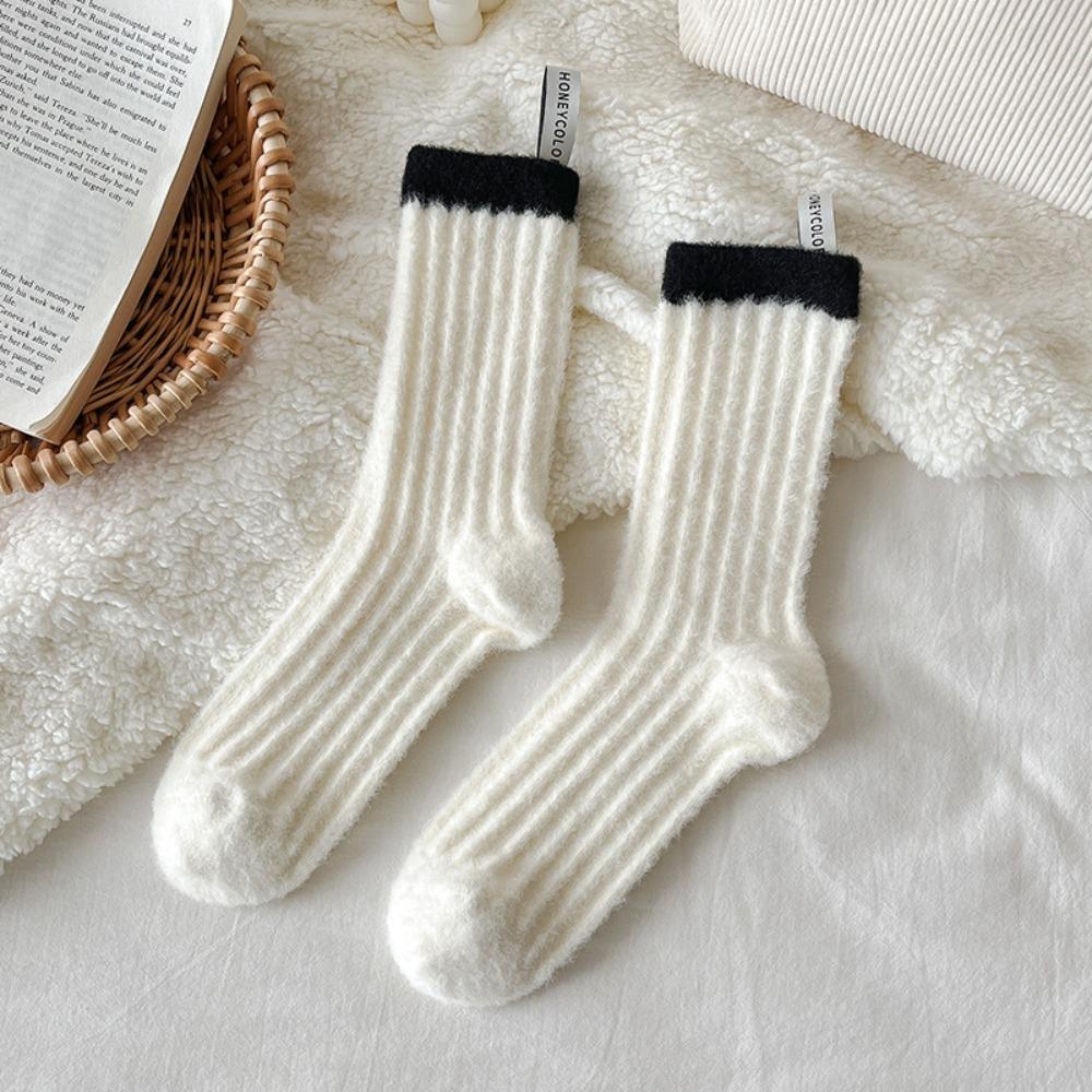 

Thicken Plush Winter Socks Mid Tube Plush Socks New Warm Cashmere Socks Autumn молочный белый
