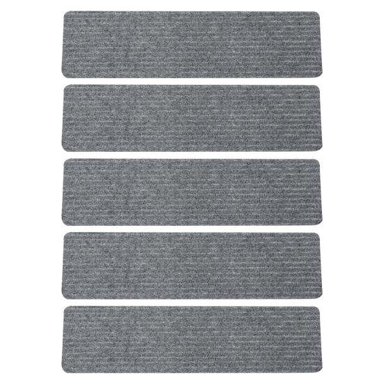 Yousheng 5 Pcs Washable Stair Treads Non Slip Stair Runner with Rubber Backing Residue Free Stair Carpet for Wooden Steps Kids And Pets Safety