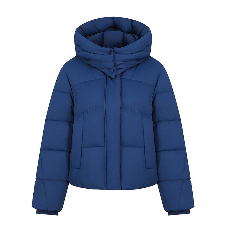 Women’s Short Hooded Windproof Thicken Warm Winter Jacket With Raglan Sleeves