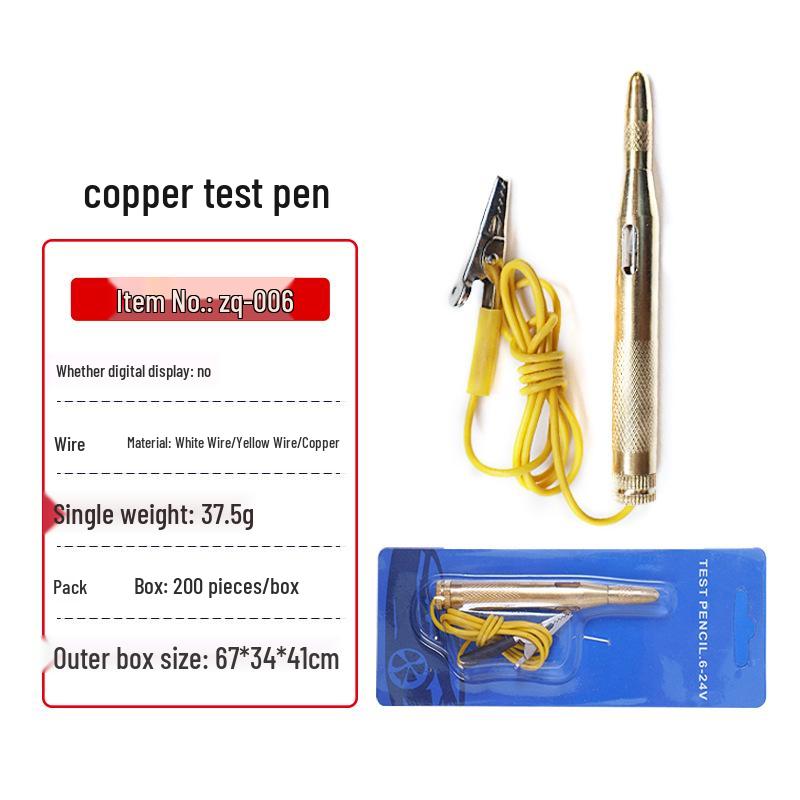 

6-24V Automotive Motorcycle Electrical Test Pen: Repair & Maintenance Tool for Battery Inspection