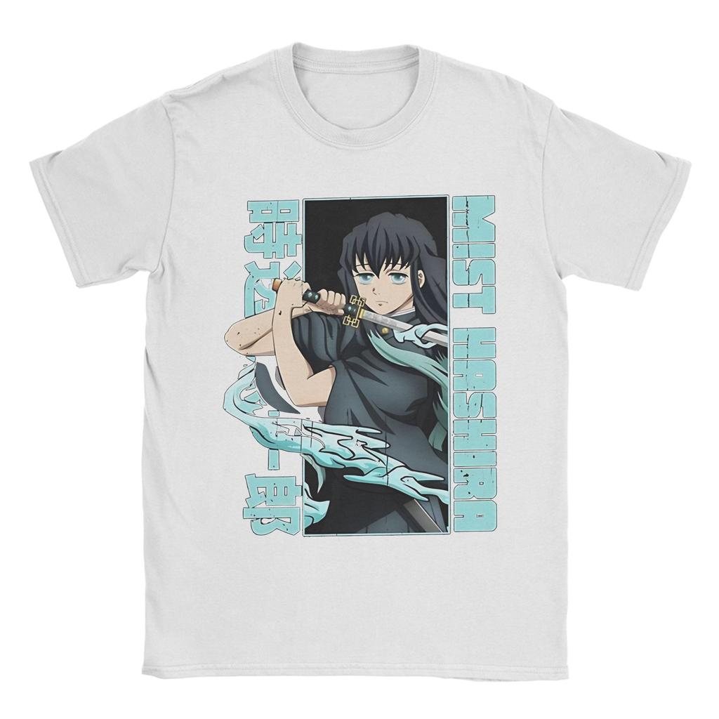 Muichiro Tokito Demon Slayer Kimetsu No Yaiba T Shirt  Pure Cotton Clothing Awesome Short Sleeve Round Neck Tees Printed T-Shirt
