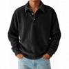 Herbst Winter Herren Retro Poloshirts Lässig Kordstoff Unifarben Gestreift Langarm Poloshirt Herren Business Oberteile