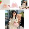 Charming Pink Bowknot Mini Shoulder Bag For Kids With Pearl Handle Ideal For Daily Use