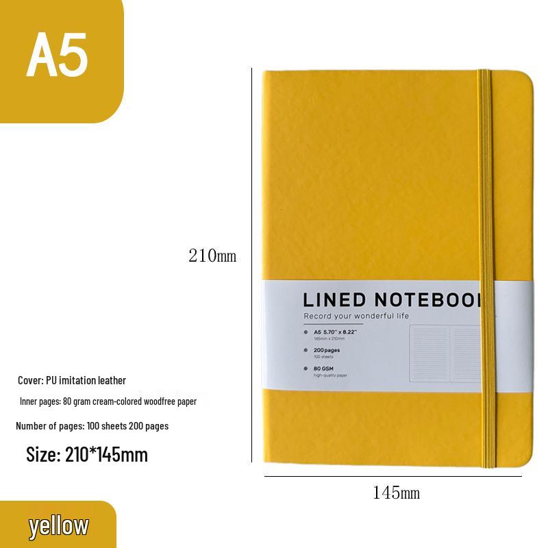 A5 PU-Leder Büro-Notizbuch mit Band und individuellem Logo