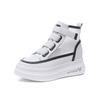 Modische High-Top-Schuhe in Weiß für Damen 2025 neue Damenschuhe vielseitige atmungsaktive Mesh-Schuhe mit dicker Sohle lässige Sportschuhe