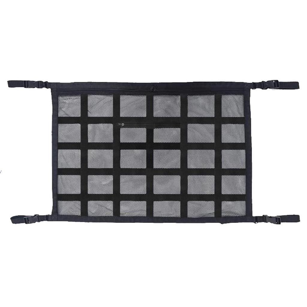 Upgrade Car Ceiling Cargo Net Pocket Strengthen Load Bearing and Droop Less Double Layer Mesh Car Roof Storage