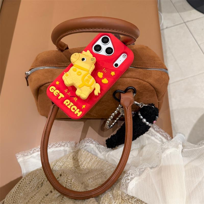 Bracket Gold Mount Drop-Proof Phone Case for iPhone 14/13/12 and Apple 17/16/15 Pro Max.
