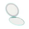 3.5 Inch LED Mirror 1X 10X Magnification Double Sided Makeup Mirror for Home Travel Built In Battery Green