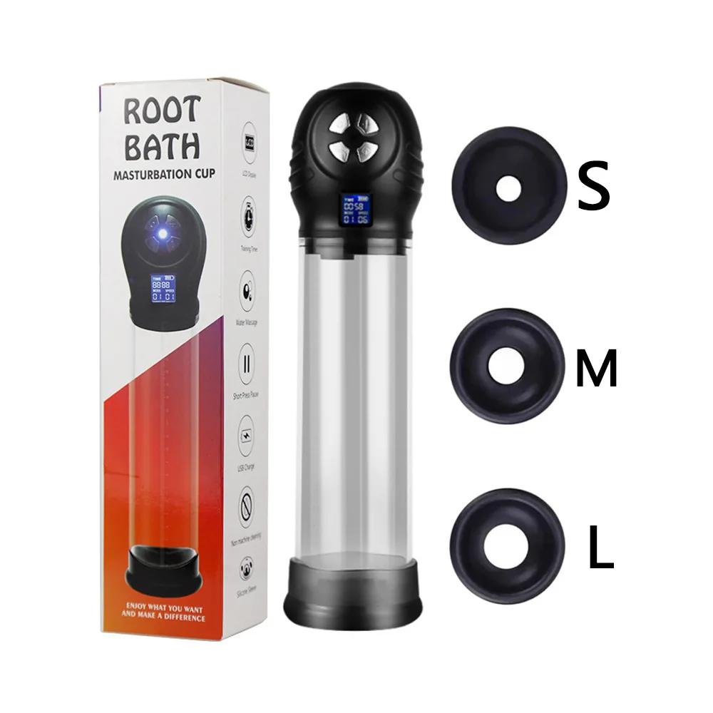 Male Penis Pump Vacuum Electri Pump for Men Automatic Penis Expander Enhancer Masturbator Penile Trainer Adult Sex Toys for Male