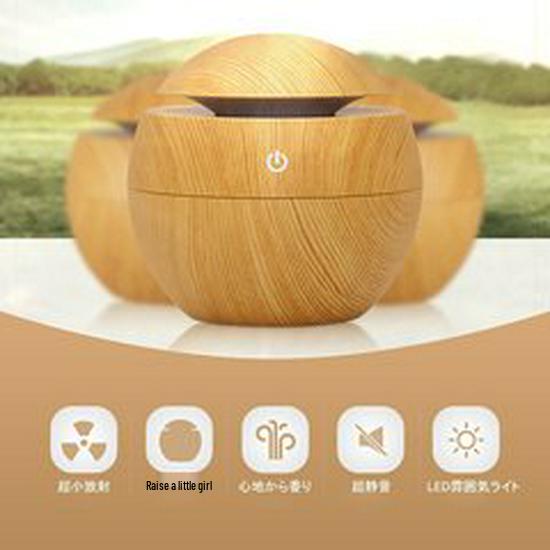 Silent Ultrasonic Aromatherapy Diffuser Night Light for Bedroom