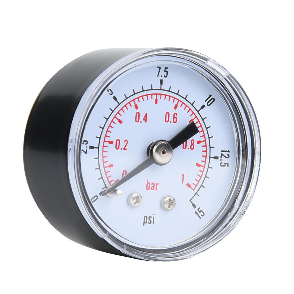 Mechanical Pressure Gauge for Air Oil Water 1 8inch BSPT Back Connection (0 15psi 0 1bar)