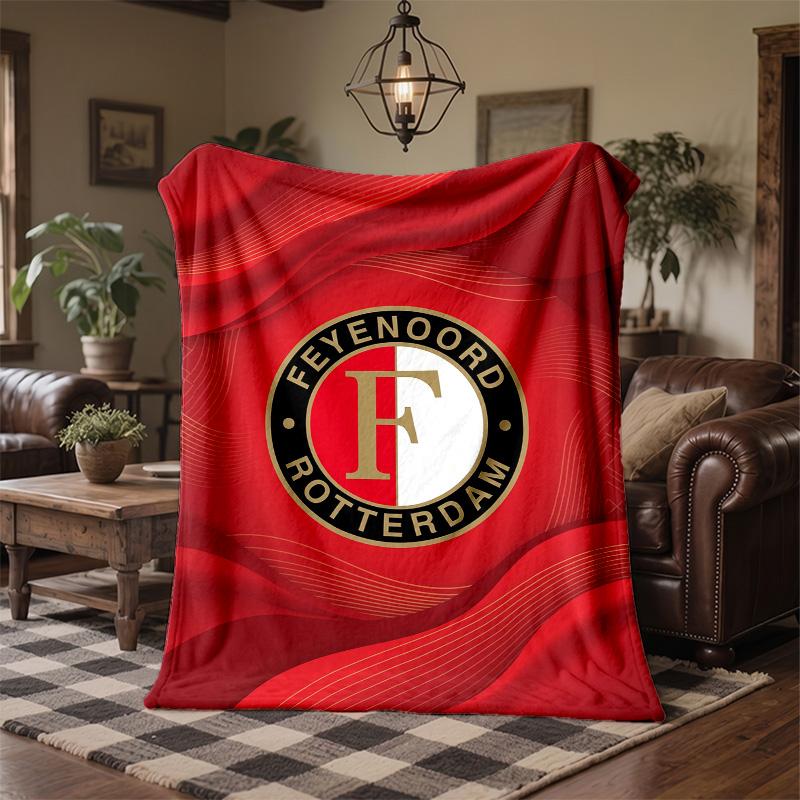 Feyenoord Theme Fleece Blanket Cozy Soft Plush Blanket For Bedroom Couch Travel