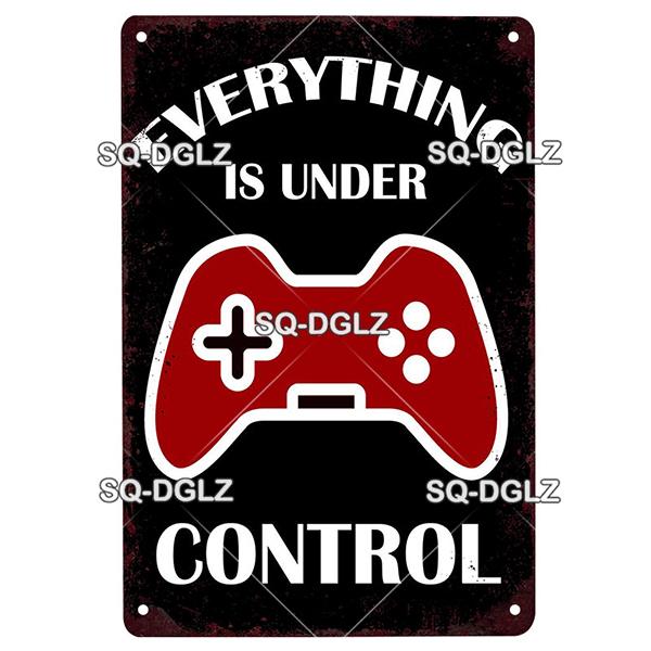 Game Rules Metal Sign Metal Poster Tin Sign Plaque Metal Vintage Wall Decor for Bar Pub Club Man Cave Metal Signs(20x30cm)