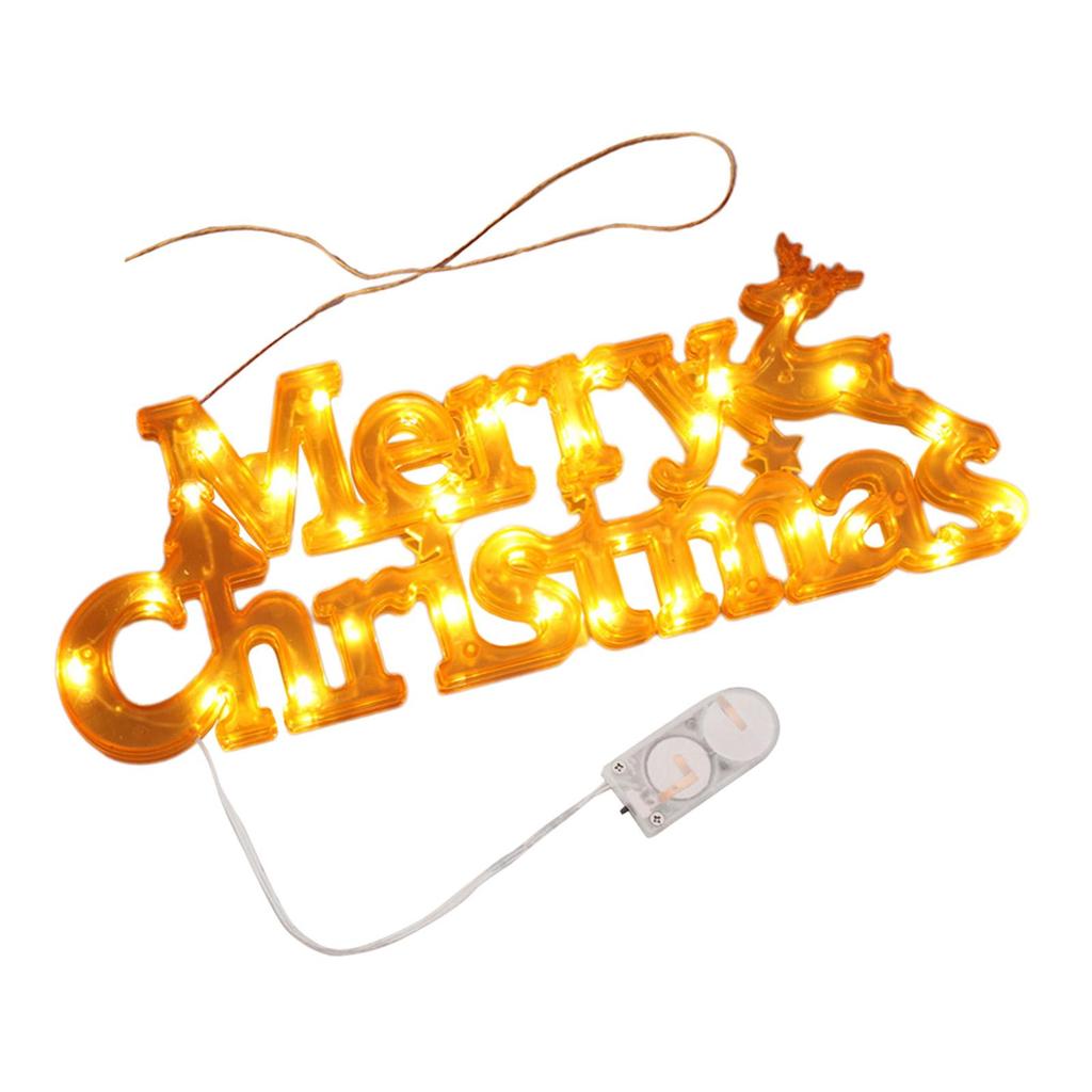 Christmas Lighted Plaque Decor Ornament Merry Christmas Neon Sign for Christmas Party Indoor Porch Holiday Favor Supplies