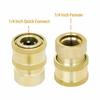 2pcs Pressure Washer Coupler Brass Fittings 1/4 Inch Quick Connect to Female
