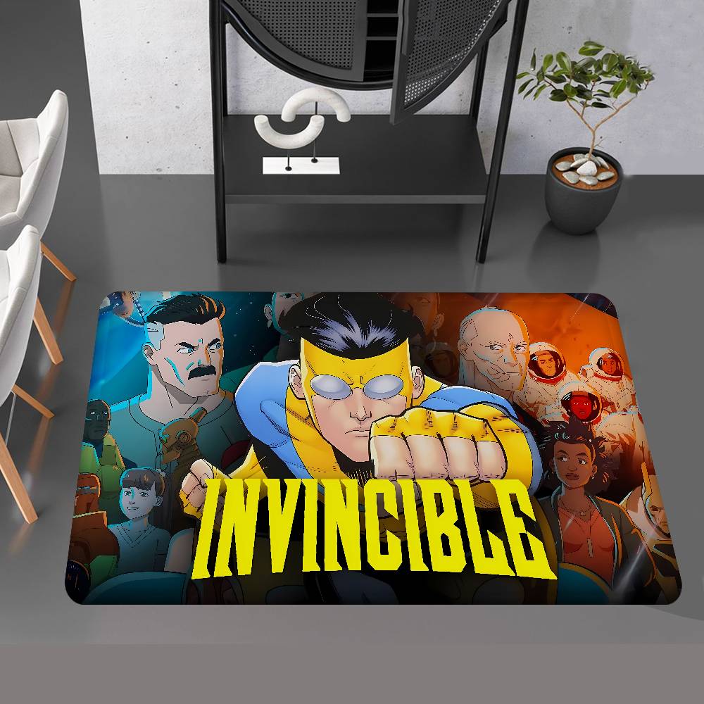 

Superhero TV I-Invincible Floor Mat Rectangle Anti-slip Home Soft Badmat Front Door Indoor Outdoor Mat Hotel Decor Mat 40x60cm