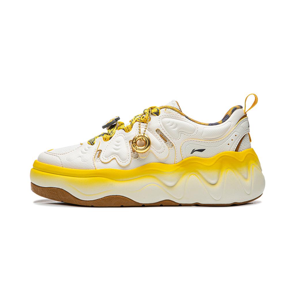 Li Ning Cheese 3.0 Abrasion Resistant, Slip Resistant, Cushioned, Lightweight Low top Skateboard Shoes Women's AGCW072-5