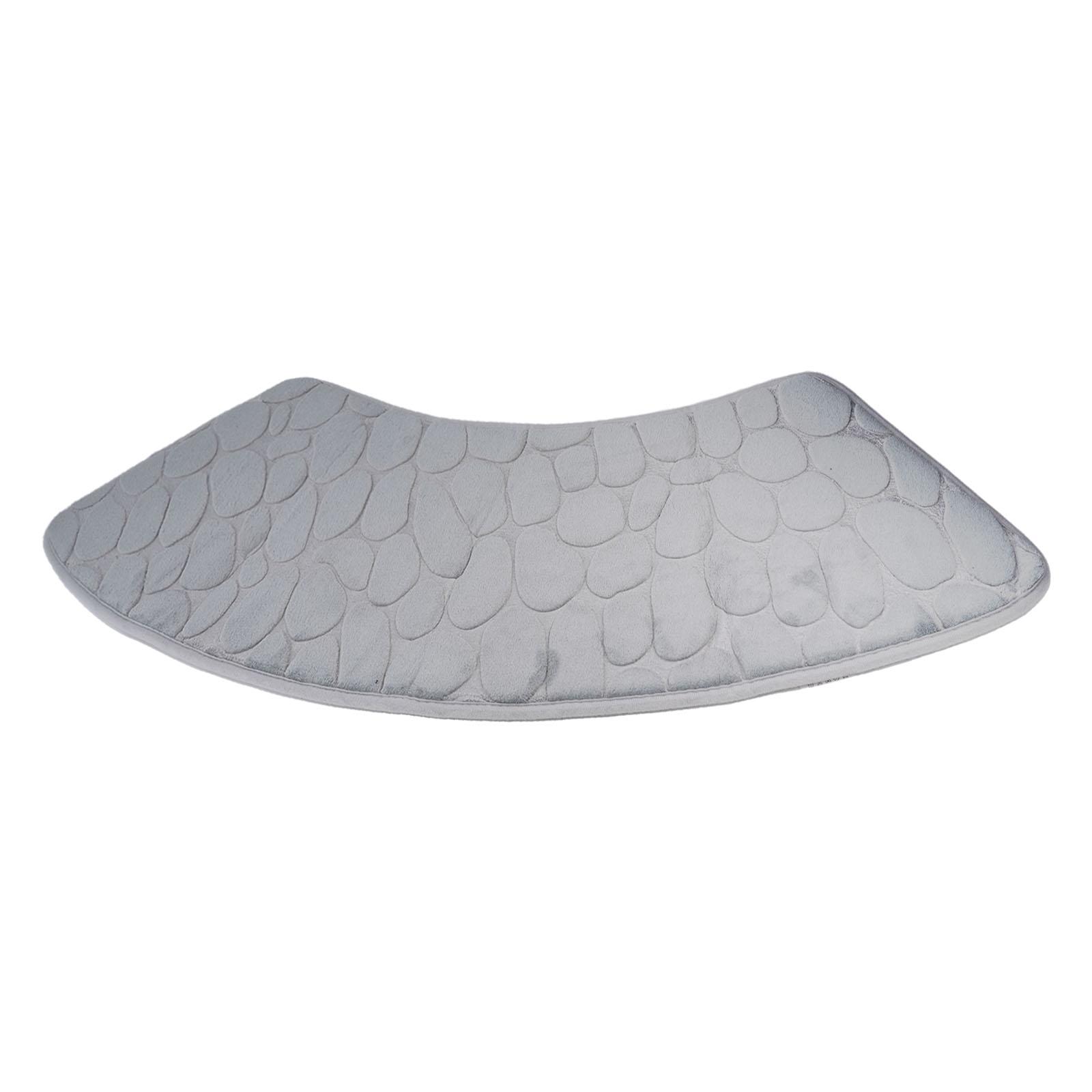 

Absorbent Shower Mat Bathroom Accessory Curved Shower Soft Washable світло-сірий колір