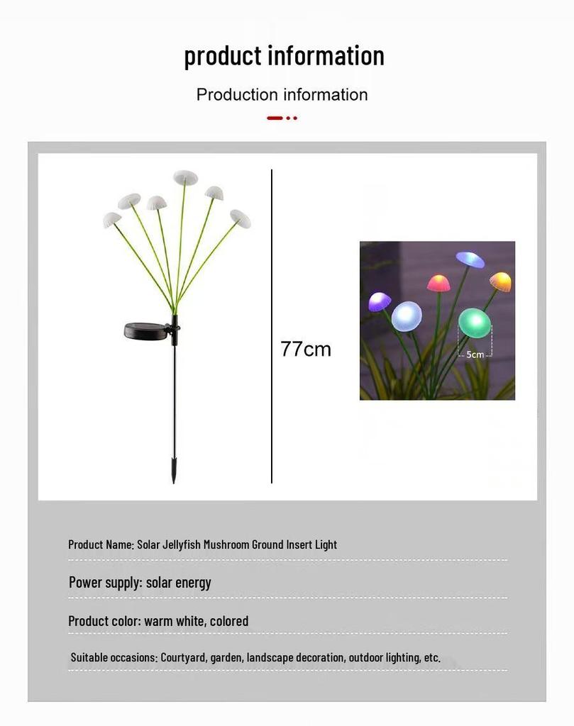 Outdoor Solar-Powered Jellyfish Garden Lights: Decorative Lawn and Patio Atmosphere Lighting