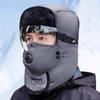 Ear Protection Winter Bomber Hats Thickened Warm Windproof Warm Snow Cap Black Grey Thicken Balaclava Outdoors Accessories