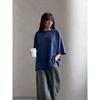 Fashion Wind New Arrival Casual Pure Color Loose Cotton T-shirt Loose Solid Color Cotton T-shirt