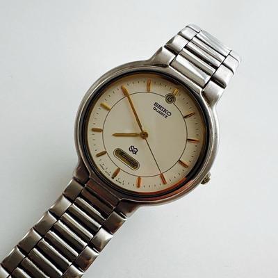 Used SEIKO Quartz Watch Silver Men's Antique Collector
