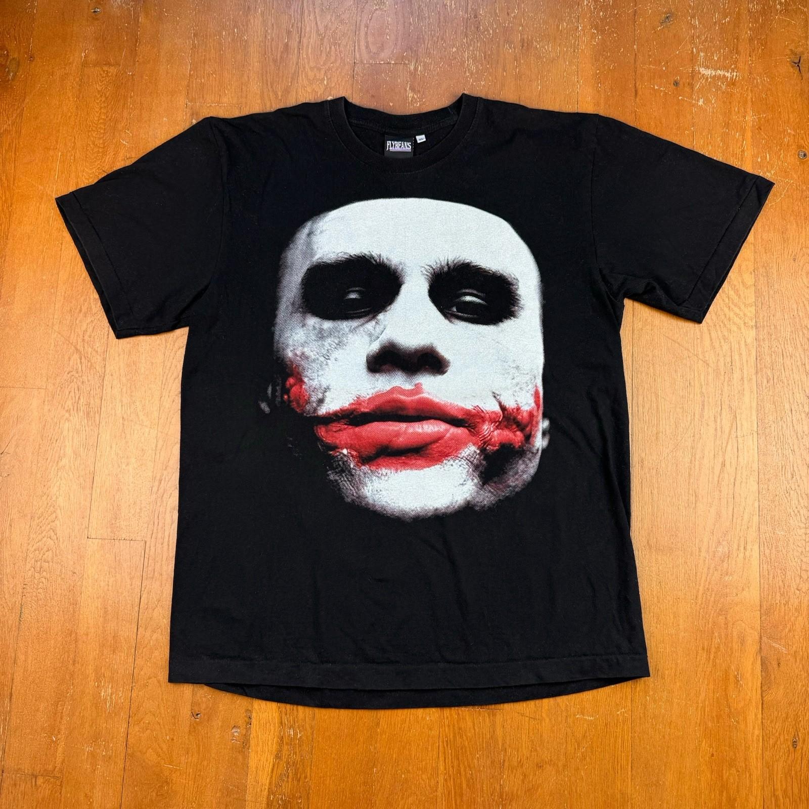 Vintage The Dark Knight Heath Ledger The Joker Film Movie T Shirt Size XL XXXXL