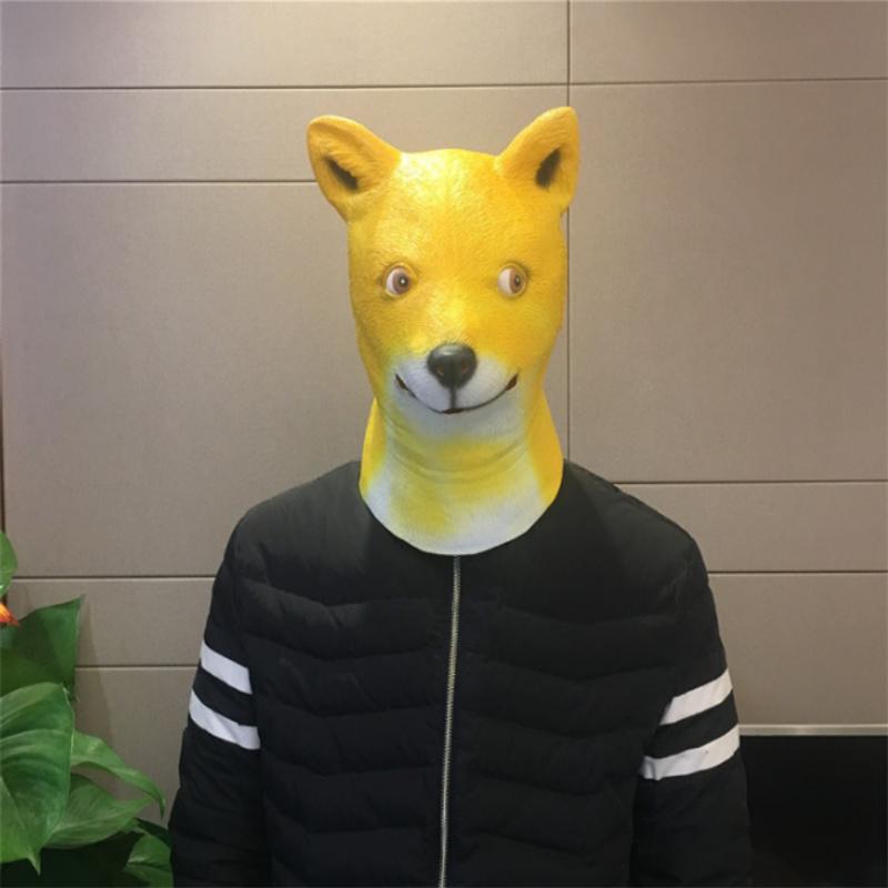 

Забавное животное, косплей, маска для вечеринки, костюм унисекс, голова собаки для взрослых, маска для головы на Хэллоуин, головные уборы, латексные игрушки, подарок