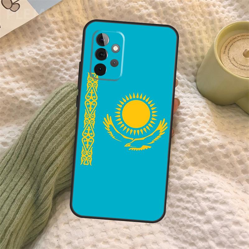 Kazakhstan Flag Art For Samsung Galaxy A34 A54 A14 A13 A52S A33 A53 A73 A12 A22 A32 A52 A72 A71 A51 Phone Case
