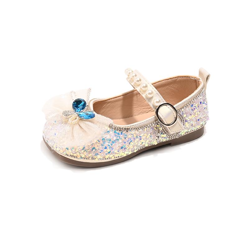 Luxury Little Girl Leather Shoes New Children Princess Shoes Spring Autumn Causal Kids Fashion Wedding Party Flat Shoes Sweet