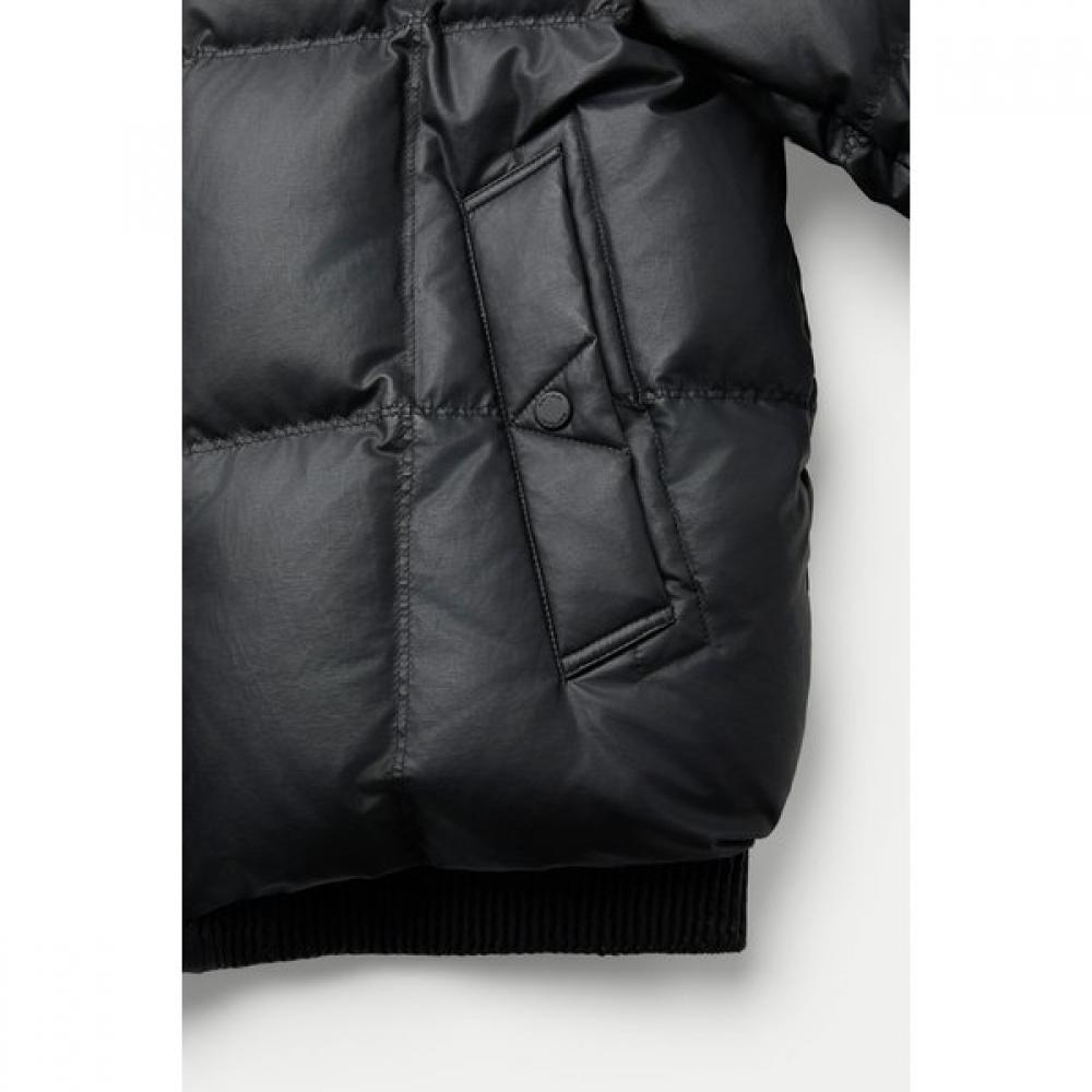 SerieS Men S Leather Like Short Padding Black Sauaw25651bkx