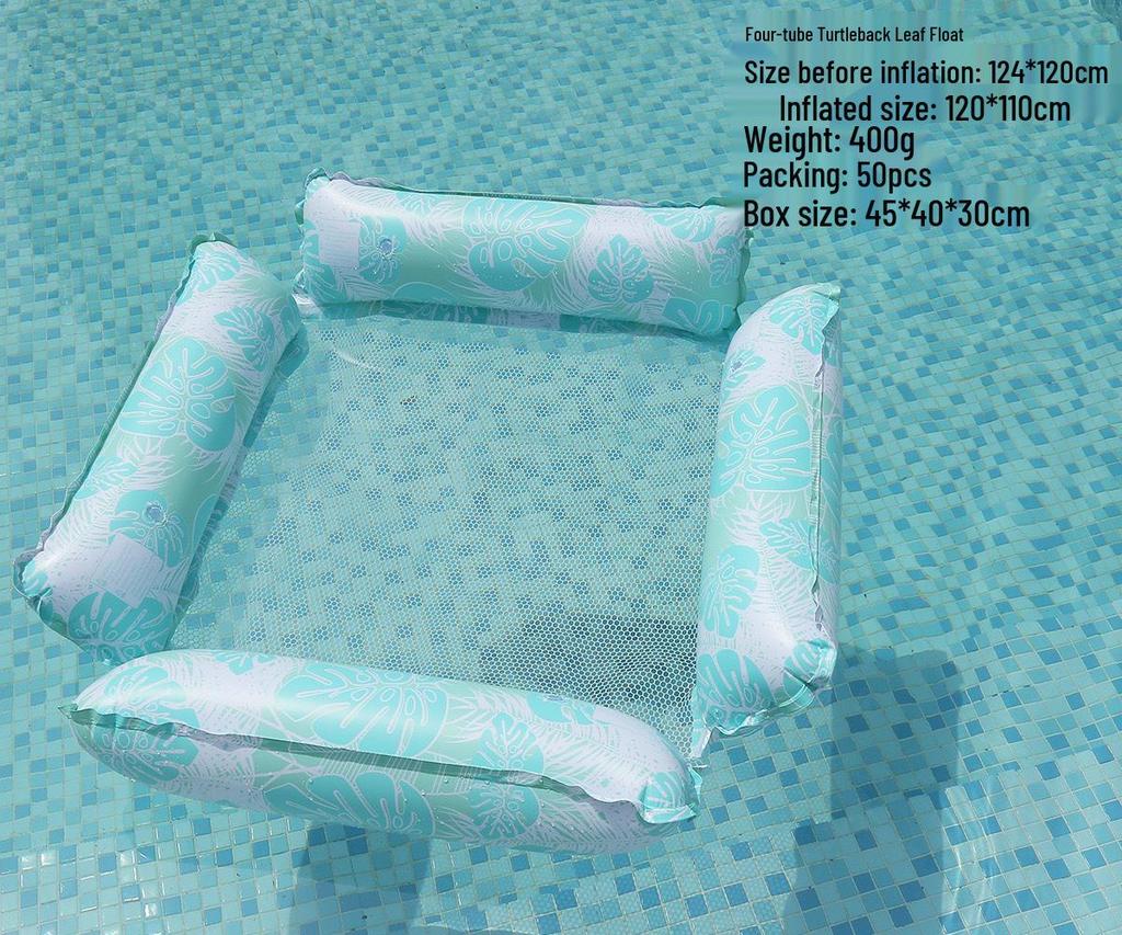 Inflatable Water Recliner & Hammock with Backrest - Foldable & Dual-Use Floating Bed