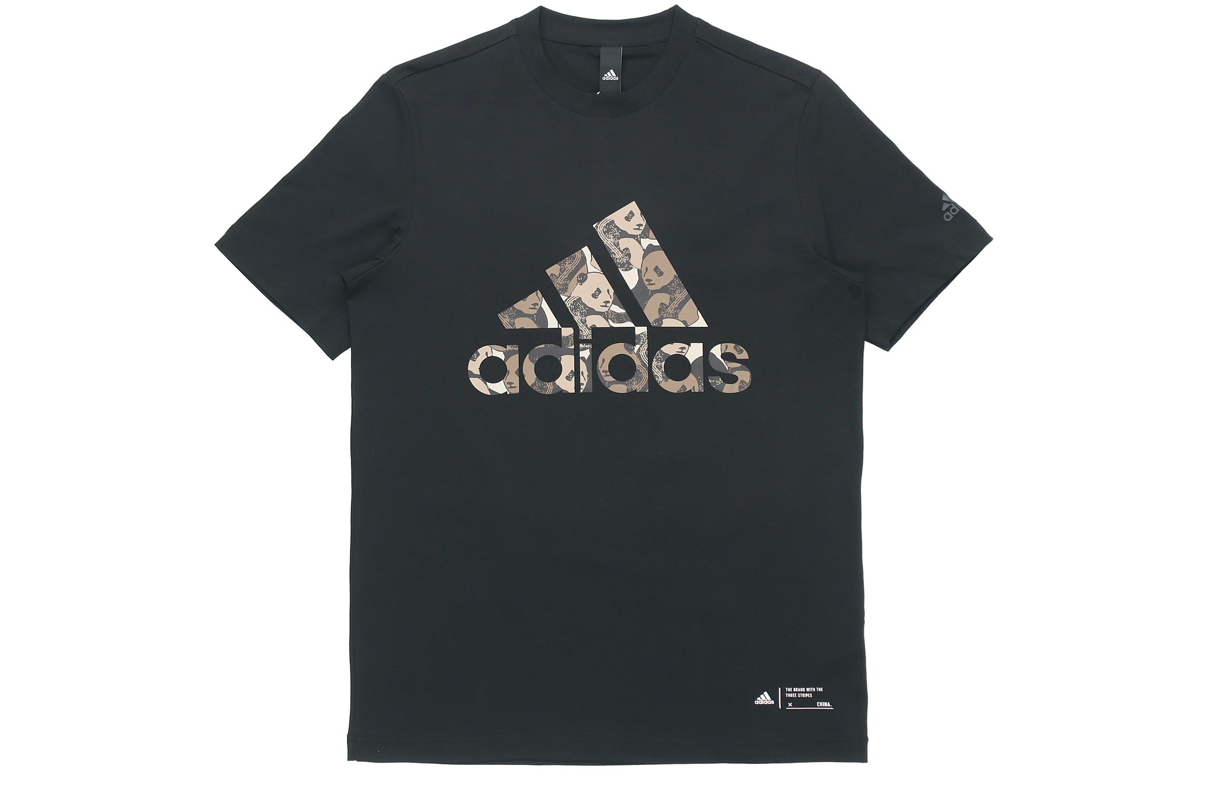 Adidas T Shirts Unisex Black Crew Neck Moderate Straight Fit GP1850 XXS